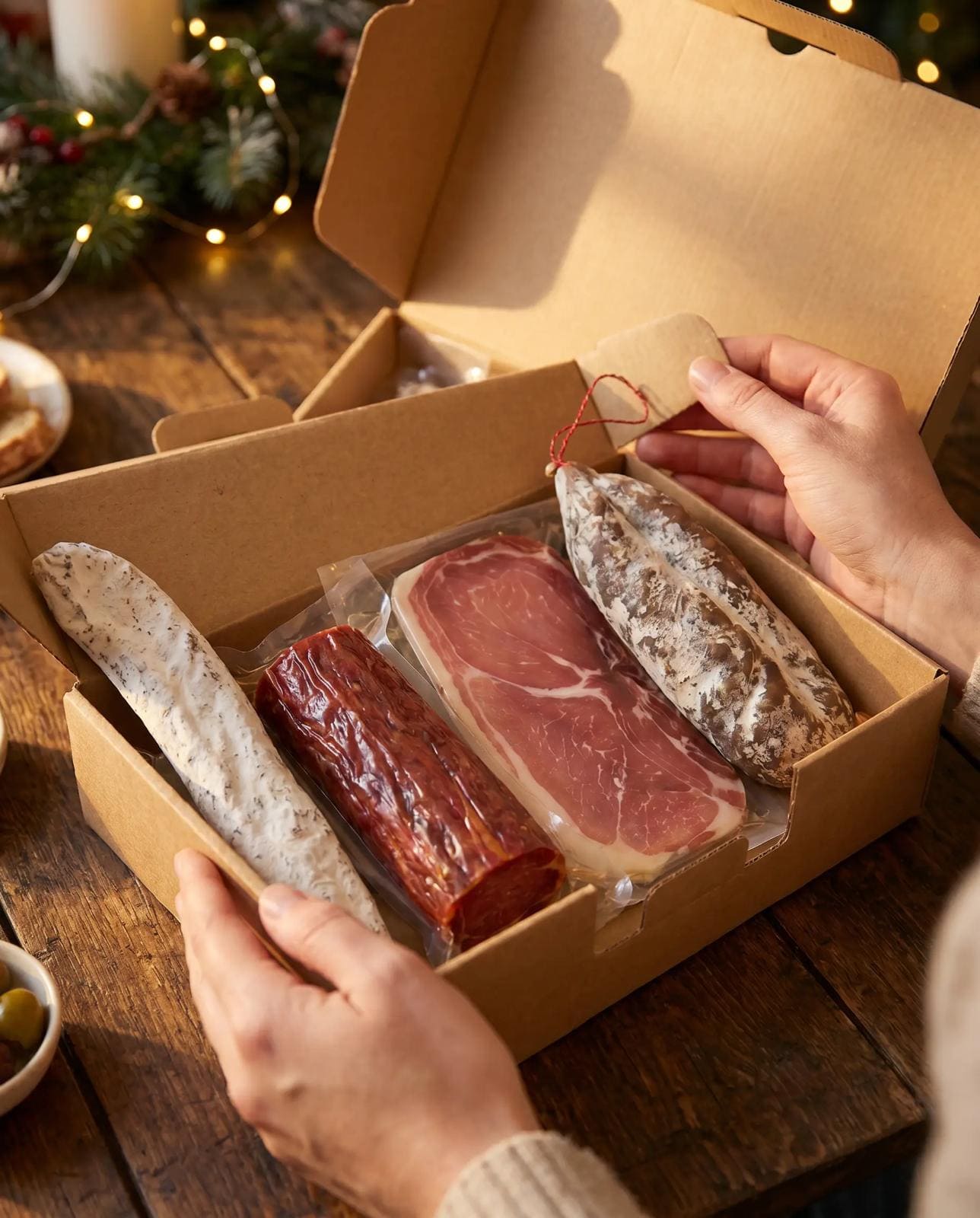 Box Charcuterie Fine – Saucisson, Lomo, Serrano IGP, Fuet Catalan