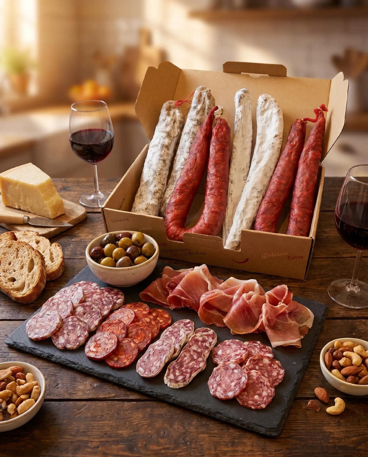 Box Apéro Gourmand – 5 Charcuteries IGP France & Espagne