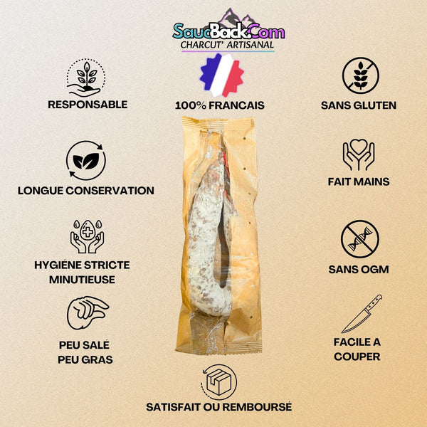 Saucisse Courbe Artisanale "Altitude" Médaillé 250g