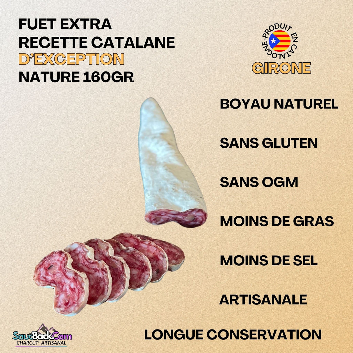 Fuet Catalan Artisanal Premium 160g