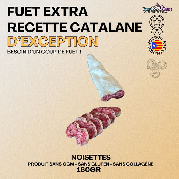 Fuet Éclat de Noisettes Catalan Artisanal Premium 160g