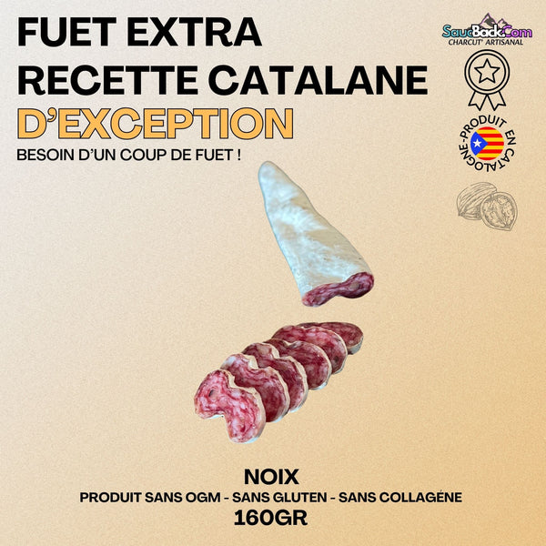 Fuet Éclat de Noix Catalan Artisanal Premium 160g