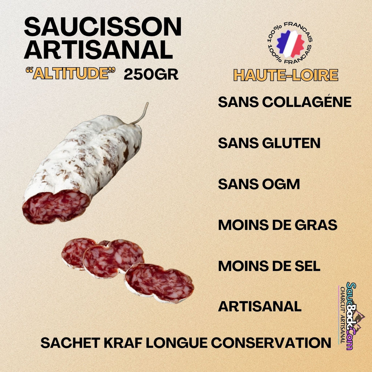 Saucisson Artisanal "Altitude" 250g