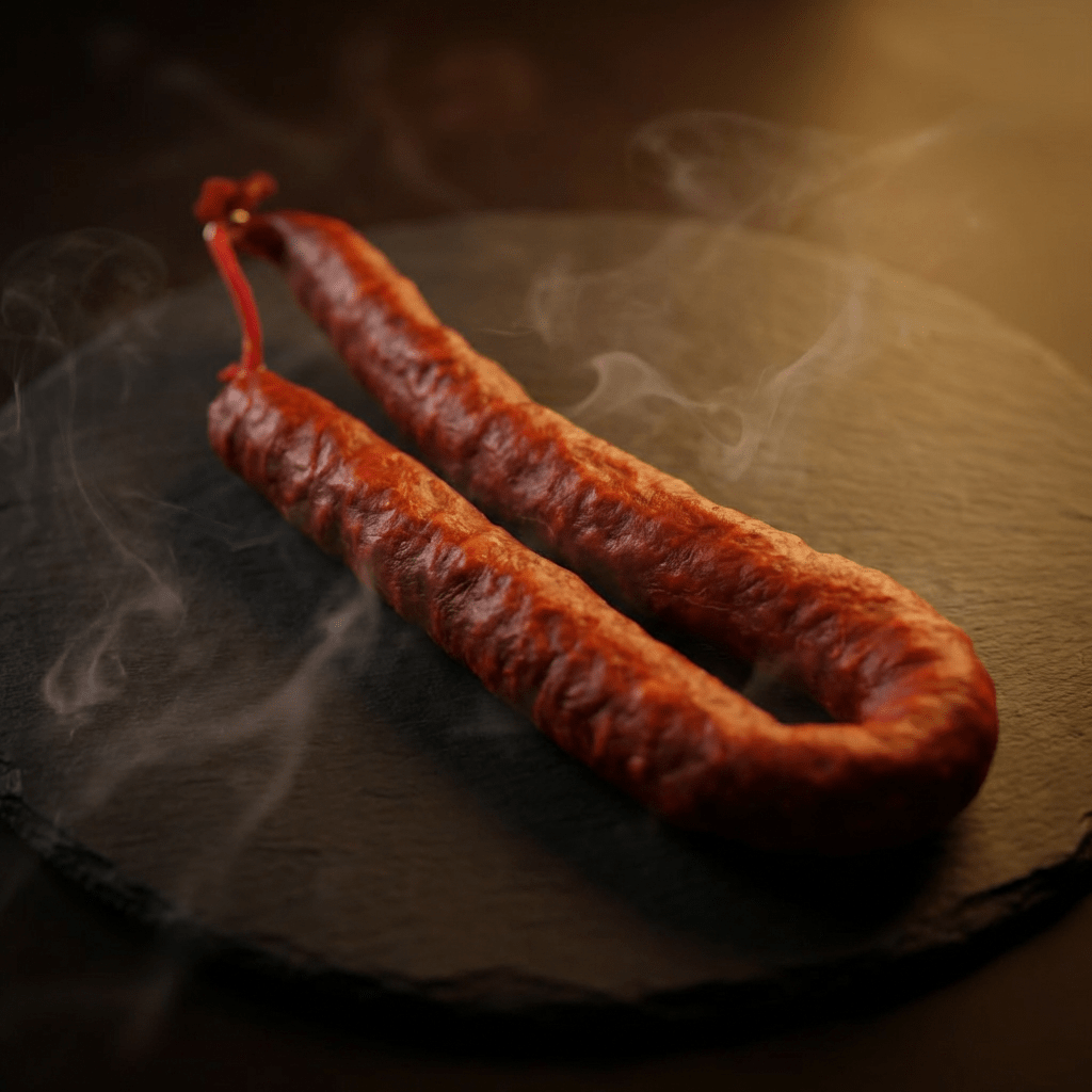 Chorizo Fort Artisanal Pur Porc 100% Naturel IGP - SaucBack.Com
