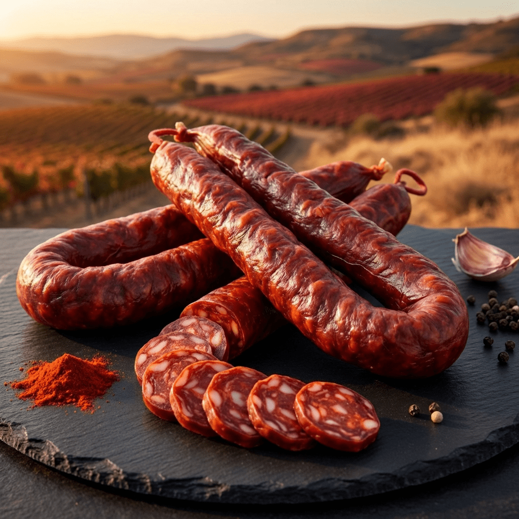 Chorizo Fort Artisanal Pur Porc 100% Naturel IGP - SaucBack.Com