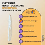 Fuet Éclat de Noisettes Catalan Artisanal Premium 160g - SaucBack.Com
