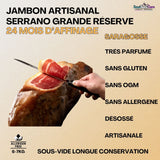 Jambon Serrano Artisanal 18 - 24 Mois Grande Réserve IGP +7kg - SaucBack.Com