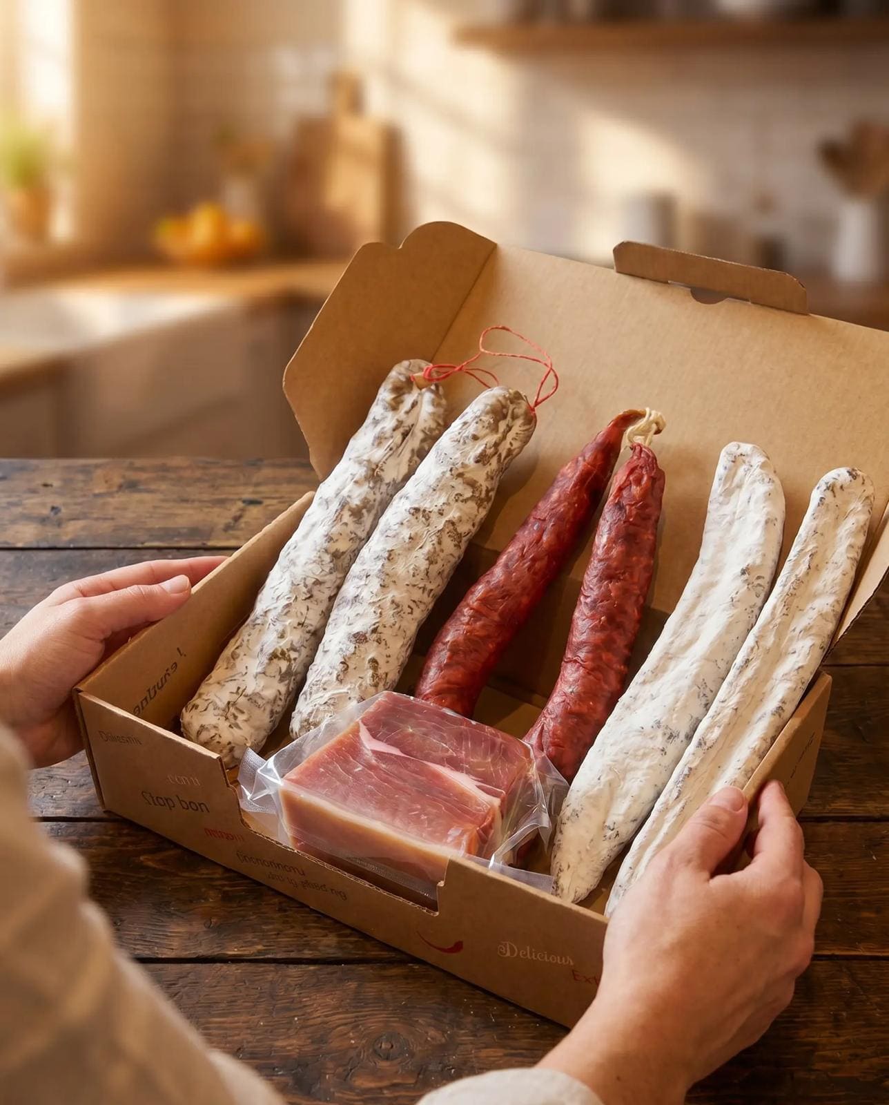 Box XXL Conviviale – 5 Charcuteries + 1/4 Jambon Serrano IGP