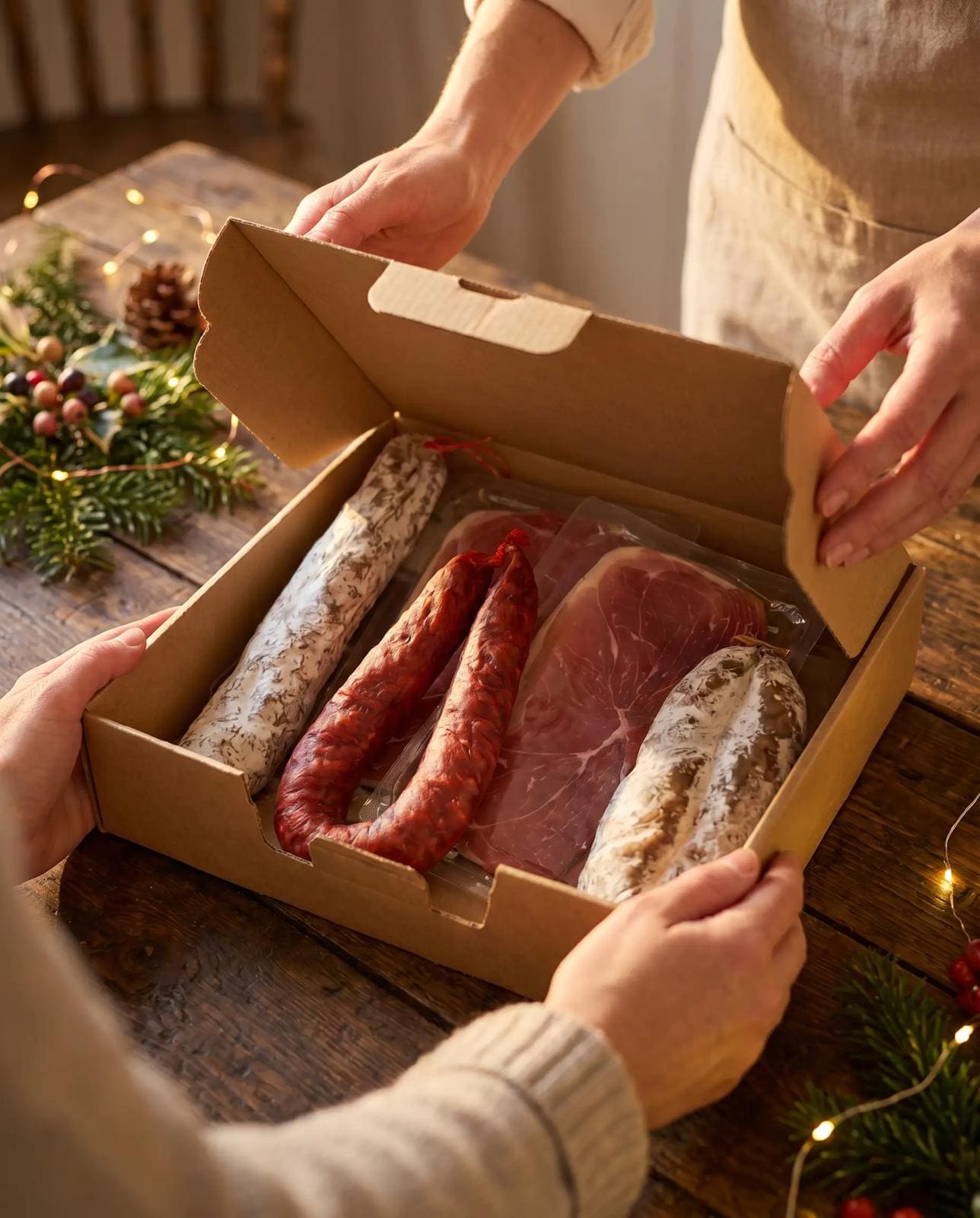 Box Apéro Caractère – Saucisson, Serrano IGP, Chorizo Fort IGP
